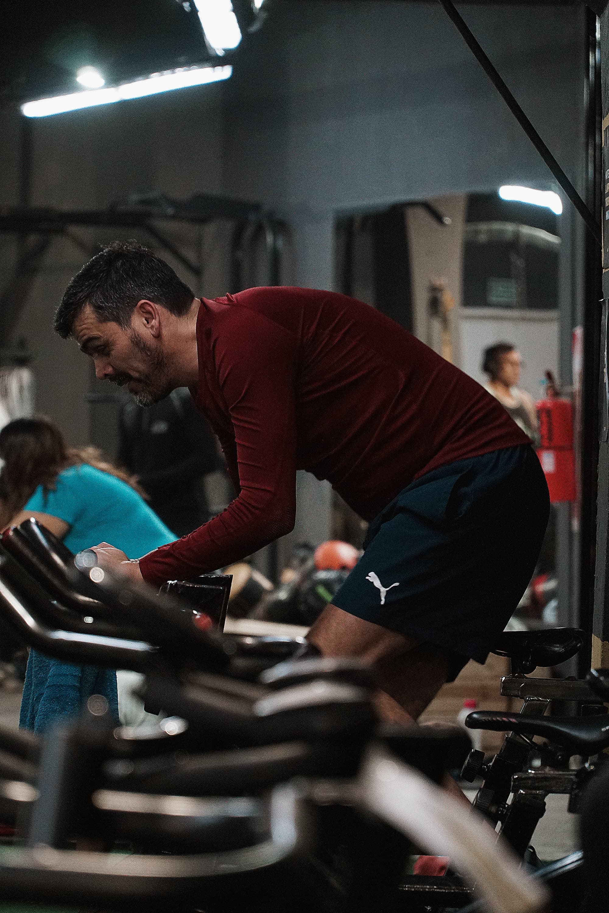 Clase de spinning en Big Sports Gym El Bolsón